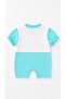 Baby Girl Patterned Short Sleeve Shorts Jumpsuit - 3