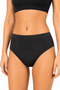 Women's Black High-Waisted Cotton Panties – Soft Textured Everyday Use Underwear - 3