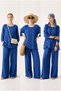 Women's 100% Linen Shalwar Set - Loose Blouse and Pants Set with Button Detail