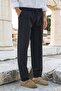 Sports Sweatpants Elastic Waist Cotton Thin Summer Fabric Large Size (Black) - 3