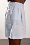 Baby Blue Pleated Linen Shorts 17532 - 6