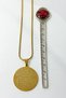 Gold Color Inshirah, Felak and Nas Written Prayer Spiritual Design Italian Chain Stainless Steel Necklace - 4