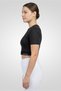 Women Slim Fit Short Sleeve Training Crop T-Shirt, Dark Grey - 3