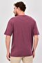 Men Crew Neck Plain Short Sleeve T-Shirt, Ash Burgundy - 3