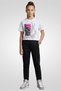 Kids Girl Brand Logo Short Sleeve Outdoor T-Shirt, White