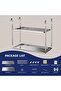 Commercial Work Table Stainless Steel 60x24 inch Heavy Duty Prep 2 Tier Adjustable Bottom Shelf 1760 Lb Load Capacity Multipurpose Bench NSF Certified Swivel Casters Brakes - 5