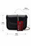 Mina Women's Chain Strap Magnetic Black Mini Shoulder and Crossbody Bag - 3