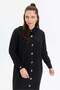Long Women's Shirt with Metal Buckle - 4