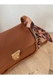 Scarf Detail Lock Closure Shoulder Bag - 3