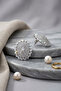 Evening Dress Zircon Baguette Stone Oval Stud Earrings 3.5 Cm. - 2