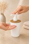 5 Piece Bathroom Set Modern Striped Design |   Trash Can |   Toilet Brush |   Organizer |   Liquid Soap Dispenser |   Toothbrush Holder - 5