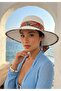 Special Design Women's Straw Hat with Ribbing and Accessories
