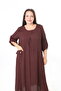 Women's Woven Whiscone Large Size Dress - 7