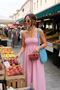 Candy Pink - Shoulder Tie Strap Gathered Dress - 4