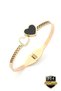 Vip, Double Heart, Handcuff Bracelet, Stoned Design, in Wooden Box 41