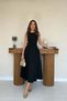 Selene Black Belt Detailed Dress - 5