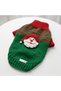 Striped Green Sweater with Santa Claus Motif for Cat and Dog - 4