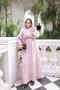 Pink Dress with Sleeves and Waist Tie - 4