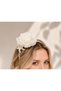 White Rose Detailed Floral Hair Crown Handmade Bridal Crown Nikah Wedding Henna Bohemian Hair Accessory - 3