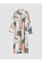 Green Patterned Women's Shirt Tunic