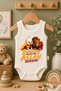Baby Bodysuit with the Words "The Greatest Lion" Printed on It, 100% Cotton Undershirt Sleeveless Bodysuit (Newborn & Baby) - 4