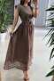 Bronze, Cotton, Garnish and Leather Belt Dress 0103 - 4