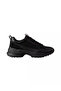Men's Thick Heel Leather Laced Comfortable Sole Black Sneaker
