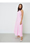 Pink Sleeveless Casual A-Line Maxi Dress - 3