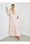 Light Pink Embroidered Lace Jalabiya