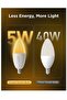 مصباح ذكي E14، مصباح LED RGBWW، مصباح ذكي E14 بقوة 450 لومن، قابل للتعتيم مع 16 ميلي واط - 2