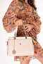 Women's Double Compartment Hand and Shoulder Bag Ald.3822 Cream