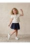 Girl's Embroidered Scallop Detailed Blouse and Skirt Set New Season 8108-Y - 3