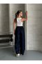 Women's Wide Leg High Waist Tencel Summer Jeans with Elastic Waistband - 3