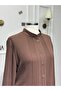 Women's New Season Ayrobin Fabric Buttoned Dress with Elastic Sleeves - 3