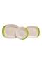 64 PCS Melamineware Dinner Set, Ribble Designed, Freezer-Friendly and Break Resistant, Yellow/Beige - 4