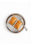 Stainless Steel 6-Piece Snack and Dessert Presentation Plate 12 cm - 2
