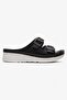 2 Buckle Women's Slippers Black - 2