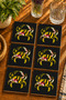 Modern Crab Motif Set of 6 Coasters - Uv Printing Mdf - 10X10 cm