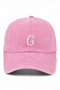 G Letter Powder Embroidered Washable Vintage Unisex Hat
