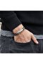 Name Engravable Steel Wire Leather and White Titanium Lock Bracelet 18393B15D2 - 2