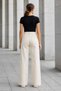 Merlin Women's High Waist Palazzo Jeans Wide Leg Lycra Denim Trousers New Product - 3