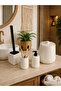 Decorative 4-Piece Bohemian Style Bathroom Set: Trash Can, Toilet Brush, Liquid Soap Dispenser, Toothbrush Holder Set