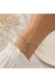 Silver Snowflake Figured Women's Bracelet with Elevator Design |   Zircon Stone Adjustable Bracelet |   Gift Bracelet - 3