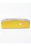 Triangle Pastel Colored Large Capacity Pencil Case Single Compartment Pen Holder - Yellow