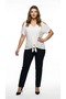 Women's White Knot Detailed Plus Size Blouse - 2