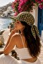 Women's Leopard Patterned Safari Tie-Back Hair Bandana, Visor Hat, Trendy Summer Beach Bandana