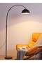 Creative Dome Atmosphere Standing Floor Lamp Modern Marble Base Black - 3