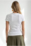 Women's White Embroidered Cotton Crop Camisole Blouse Blz-19003408 - 5