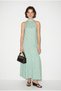 Women's Aqua Green Polka Dot Halter Neck Halter Skirt Hem Ruffle Long Dress 382 60286388 - 2