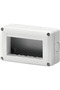Gewiss 4-module IP44 device support box, surface mounting, gray